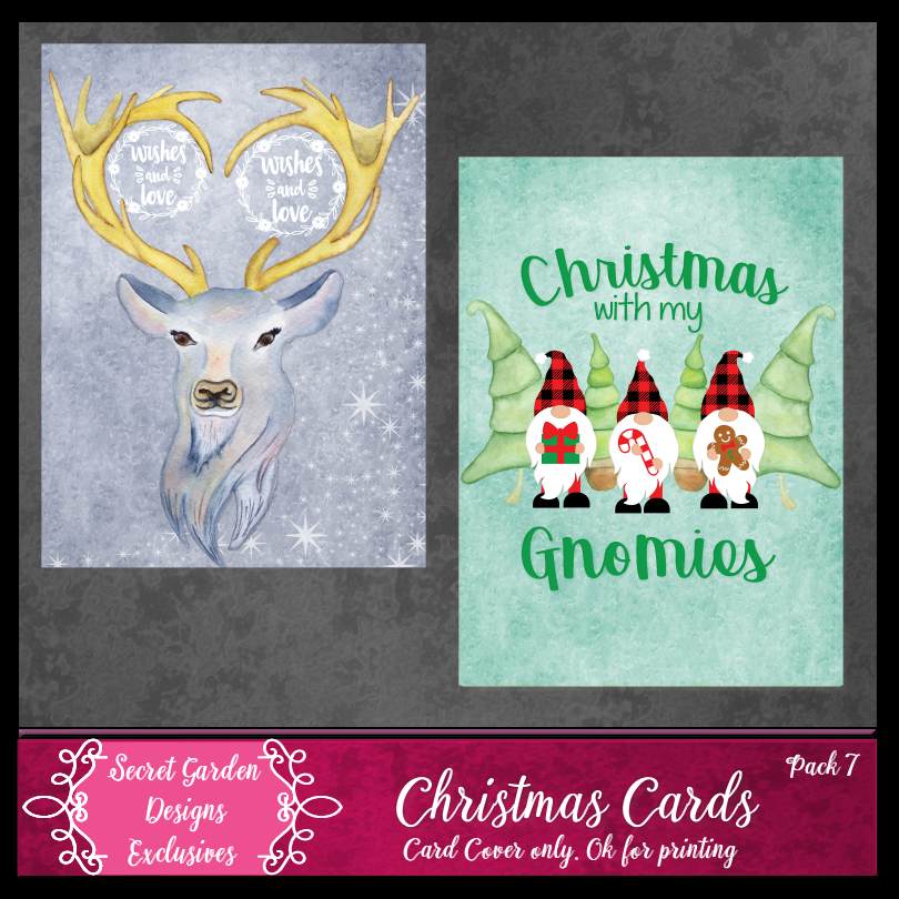 (image for) SGD Exclusive Christmas Cards pack 7